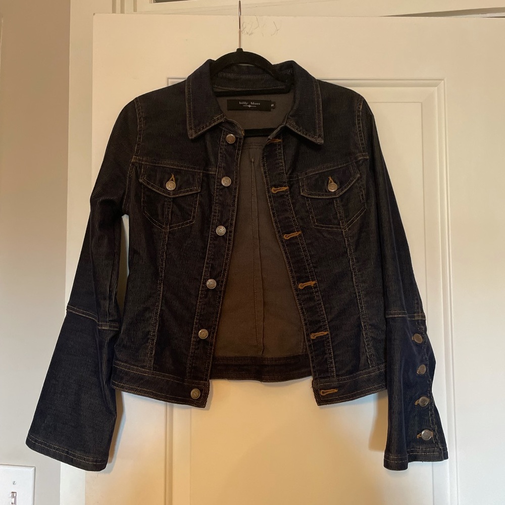 Billy Blues Flared Sleeves Corduroy Denim Jacket